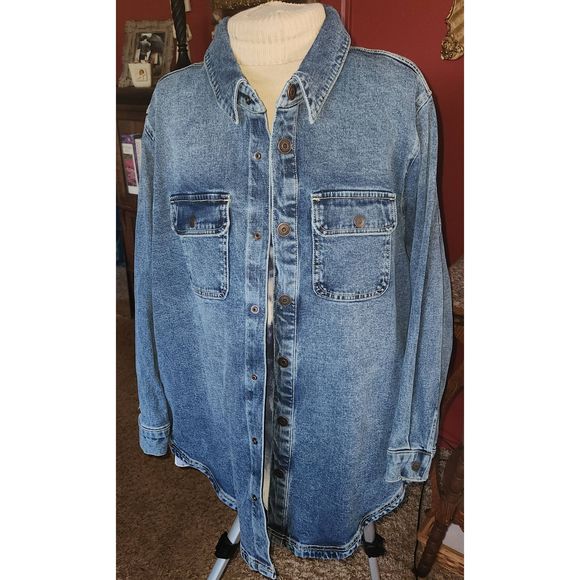 Terra & Sky Blue Jean Jacket - Picture 1 of 9